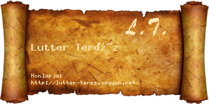 Lutter Teréz névjegykártya